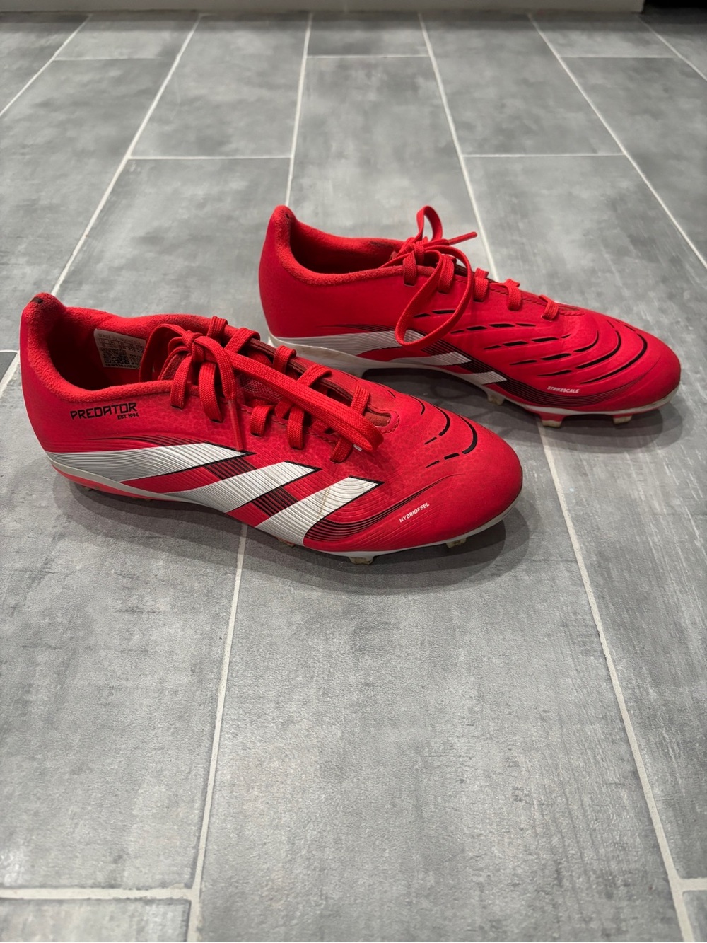 Adidas Orange Red Predator HybridFeel Cleats 3